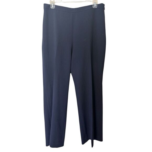 THEORY Nocturne Navy Core Scuba Cropped Leggings Sz 10 Gorgeous - Picture 1 of 4